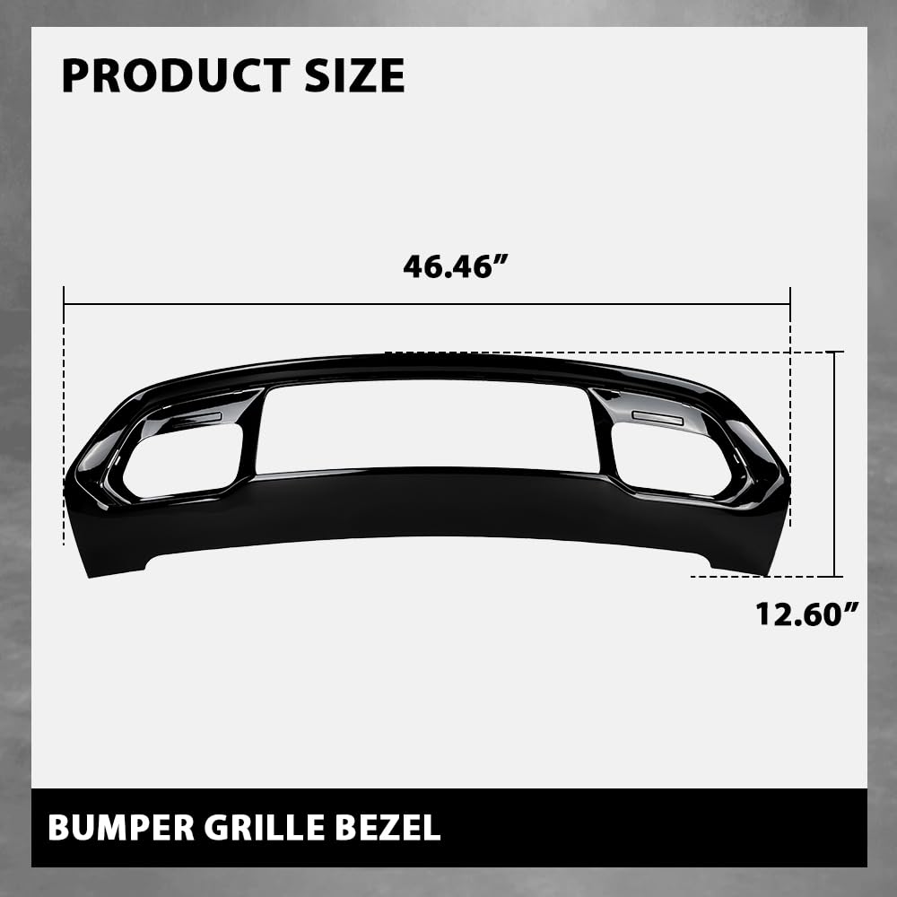 G-PLUS Bumper Grille Bezel Fascia Applique Compatible with Jeep Grand Cherokee 2016-2021 68310779AA