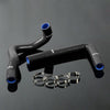 G-PLUS Silicone Radiator Coolant Hose Kit Clamps Compatible With Toyota Supra JZA80 2JZ-GTE Turbo VVTI 1997-2002,Bkack