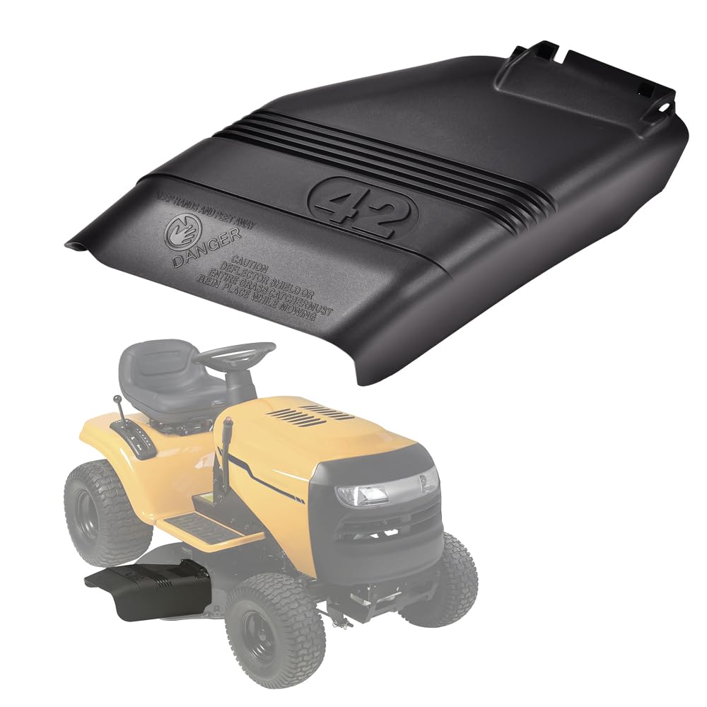 G-PLUS 42" Deflector Shield W/Mounting Hardware Chute Cover Compatible with Craftsman,Mower Deck Deflector Shield Kit Black