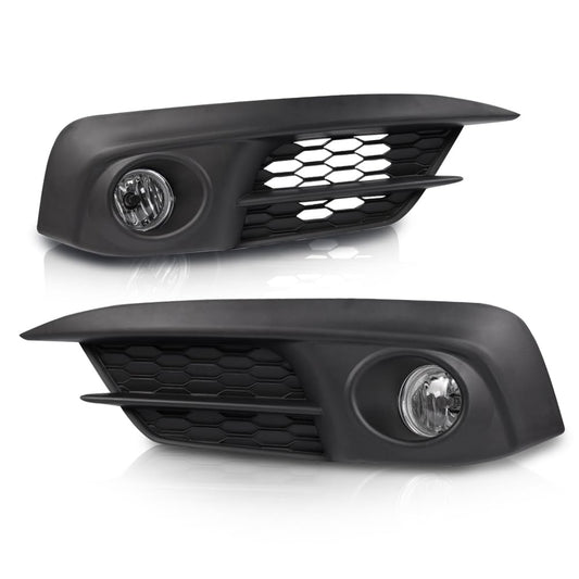 G-PLUS Front Bumper Fog Lights Compatible with Honda Civic 2/4dr Models 2016-2017 Clear Lamps+Switch+Bulbs, neblineros para autos delantero,faros antiniebla(Not fit Touring & SENS models)