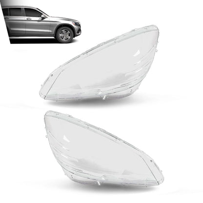 G-PLUS Headlight Lens Cover Compatible with Benz C-Class W204 C180 C200 C260 C280 C300 200K 180K 2008-2011 2048208761, 2048208861 Left & Right Front Headlamp Lens Cover Clear