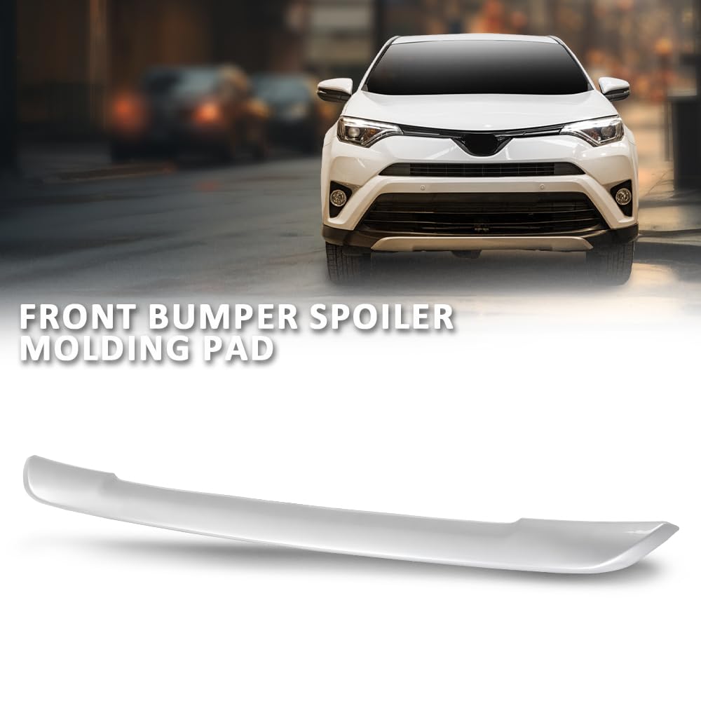 G-PLUS Front Bumper Spoiler Face Bar Trim Molding Pad Compatible with Toyota RAV4 2016-2018 5271142110B0, TO1094103 Silver
