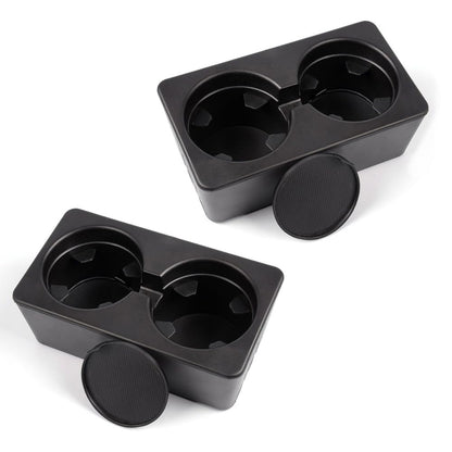 G-PLUS Floor Mounted Console Dual Cup Holder Insert Compatible with Silverado/Sierra 1500 2007-2013 19154712 Black