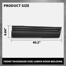G-PLUS Door Lower Molding for Ford Explorer 2011-2015 Right Black Close-up View
