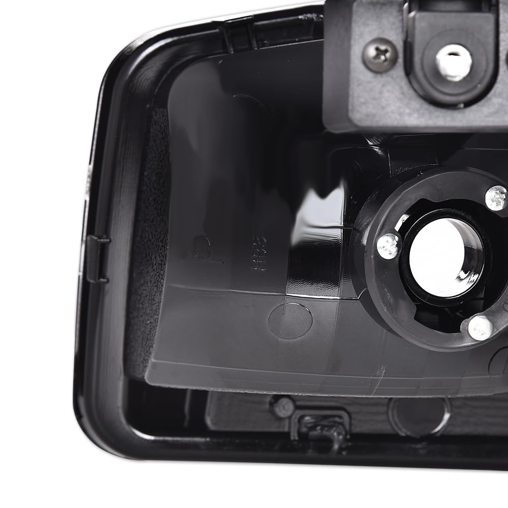 G-PLUS LED DRL Headlights Assembly Left Driver & Right Passenger Bumper Headlamps Compatible with GMC Sierra 1500 1999-2007; Fit GMC Sierra 1500 HD 2001-2007 Clear Lens Black Housing Clear Reflector