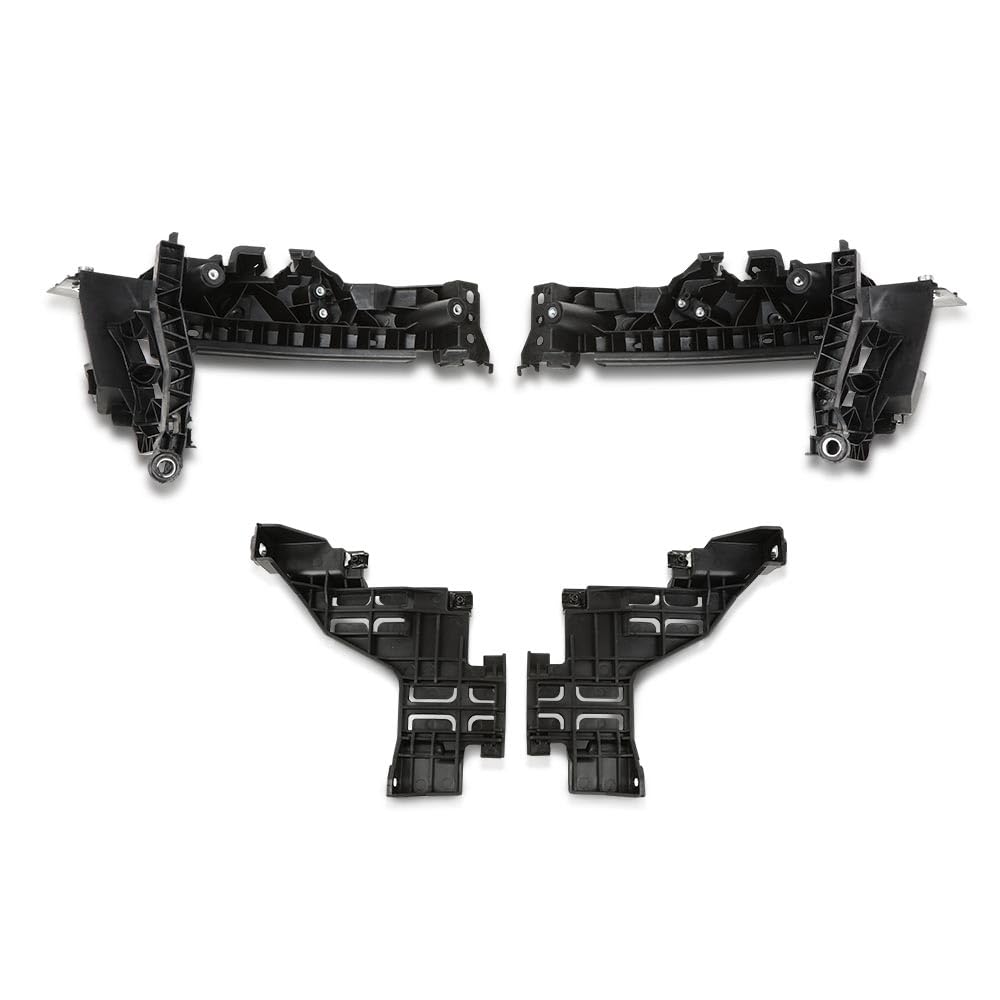 G-PLUS Headlight Mount Support Plate Bracket Set 4Pcs Compatible with Audi Q5 (8R) 2009-2012 Black 8R0805607A, 8R0805607B, 8R0805608A, 8R0805608B