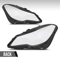 G-PLUS Headlight Lens Cover 2PCS for Benz E-Class W207 C207 2014-2016 Clear Close-up View