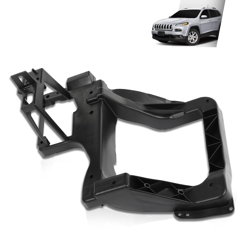 G-PLUS Headlight Bracket Left Side Compatible with Jeep Cherokee 2014-2018 Black 68227483AA