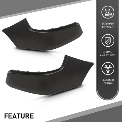 G-PLUS Front Upper Primed Bumper End Filler Compatible with Dodge Ram 1500 2019 2020 2021 2022, 68403910AE, 68403911AE, CH1017103, CH1016103, Black