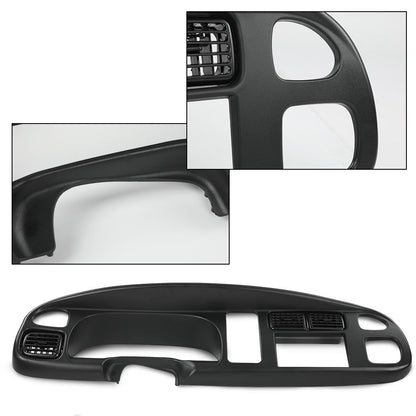 G-PLUS Dash Board Bezel Cover Double Din Compatible with Dodge Ram 1500 1998-2001/ Ram 2500 3500 1998-2002 Instrument Panel Cover w/Vent (Clips Included)