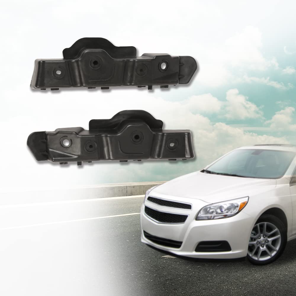 G-PLUS Bumper Bracket Front Beam Mount Support 2pcs Compatible with Chevy Malibu 2013 2014 2015 GM1042114 GM1043114 22986140 22986141 Front Left Driver & Right Passenger Side Bumper Retainer Bracket