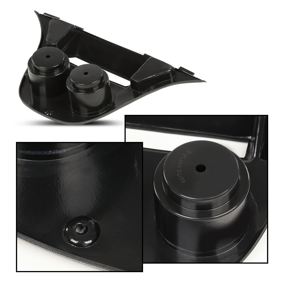 G-PLUS Golf Cart Drive Dash Mounted Radio Adapter w/Cup Holder Compatible with Yamaha, Black