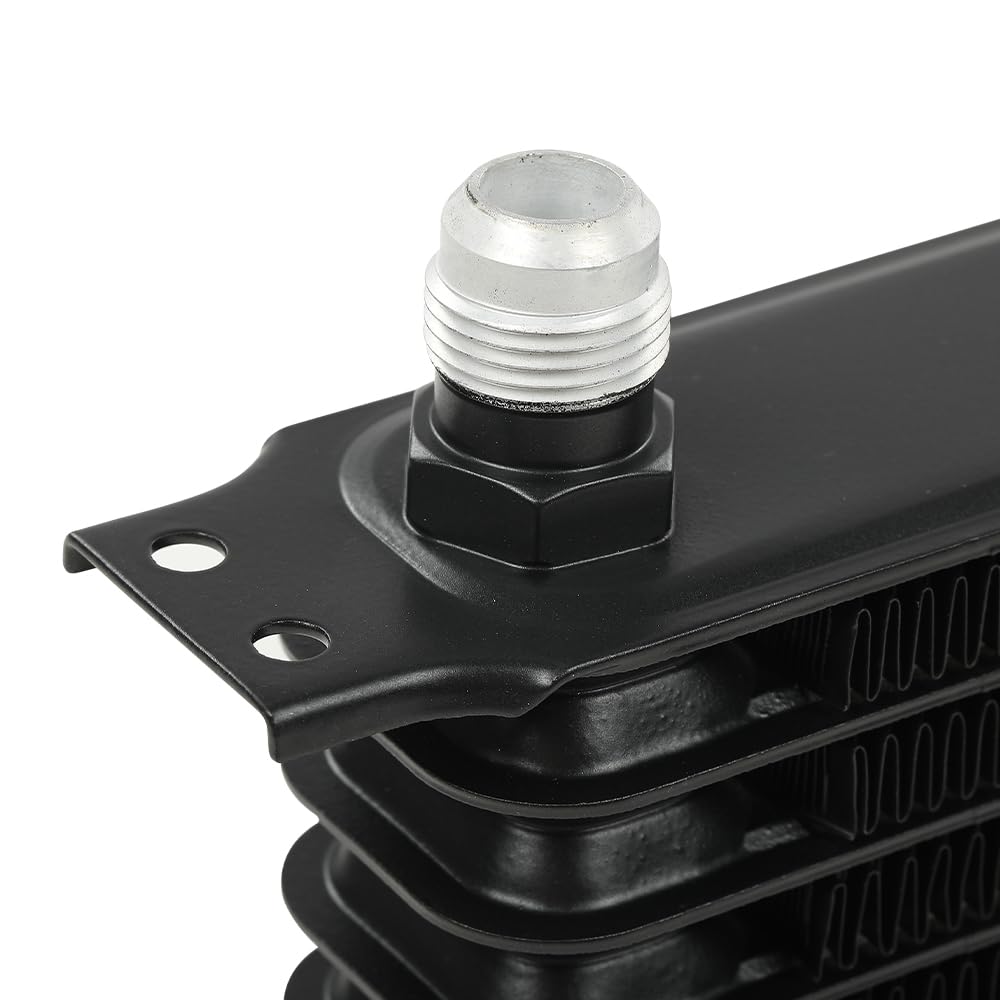 G-PLUS Universal 15 Row AN10 Engine Transmission Oil Cooler Kit Fit Most of Japanese Car Aluminum Oil Filter Relocation Kit