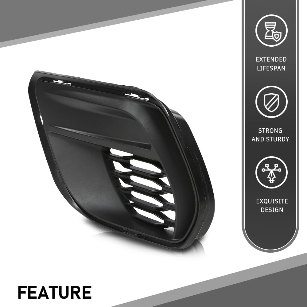G-PLUS Front Left Bumper Fog Light Cover Compatible with Dodge Charger 2020-2023 Black