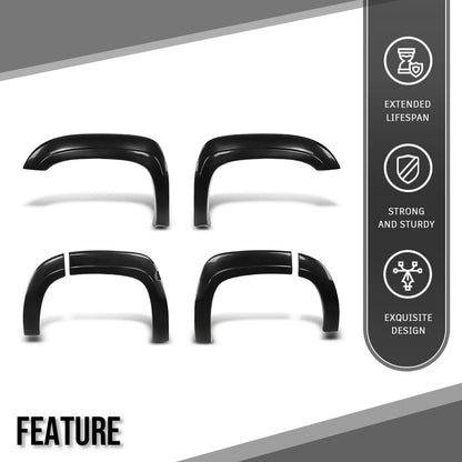 G-PLUS Fender Flares Compatible with Chevy Tahoe 2007-2014 Not Fit LTZ Models Black