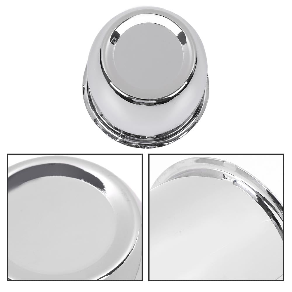 G-PLUS 4pcs Push Through Chrome Wheel Center Caps Fit 3.18" Rims Center Bore Dimensions Only Center Bore Trailer Rim Scratched(Not Fit on OEM Rims)