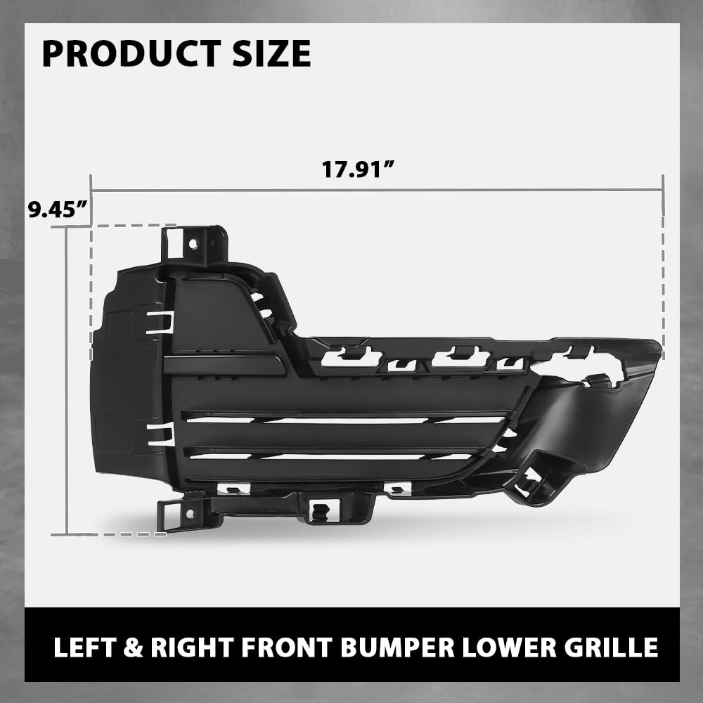G-PLUS Pair Front Bumper Lower Grille Grill, Compatible with BMW X5 F15 2014-2018, Fit Models W/o M Sport Line, LH Driver & RH Passenger Side 2PCS, 51117307994, 51117307993