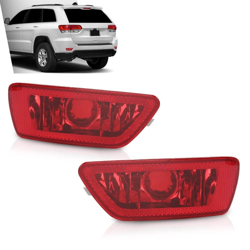 G-PLUS Fog Tail Brake Lights Compatible with Jeep Compass 2011-2016,Compatible with Jeep Grand Cherokee 2011-2021 (not fits Jeep Cherokee),Compatible with Dodge Journey 2012-2020 57010716AC