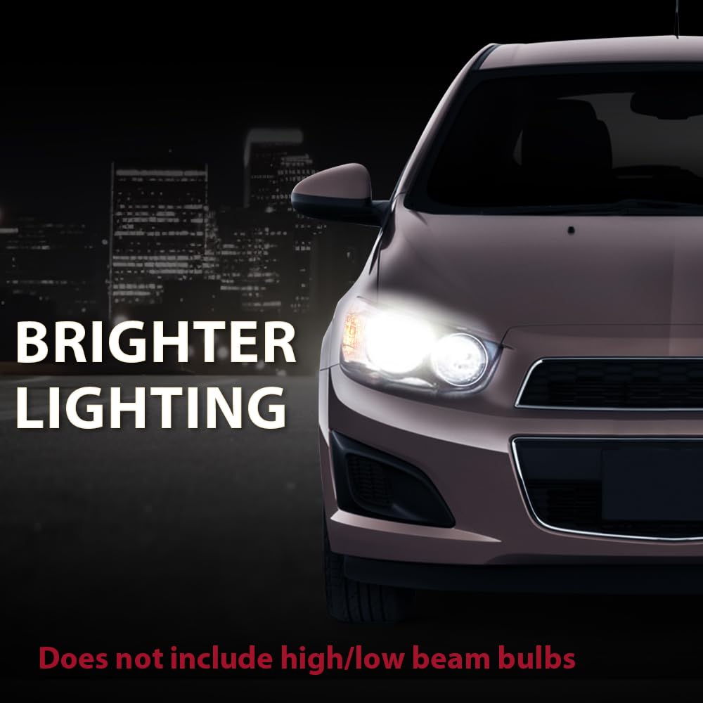 G-PLUS Headlight Assembly Compatible with Chevy Sonic 2012 2013 2014 2015 2016 Front Halogen Headlamp Passenger Right Side Clear Lens Black Housing Amber Reflector Bumper Headlamps,faros delanteros