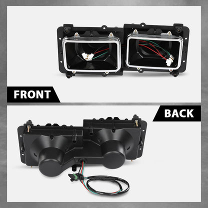 G-PLUS Headlight Housing Base Compatible with Freightliner FLD 112 120 Truck 1989-2003 Black 2Pcs A0615605002, A0615605003