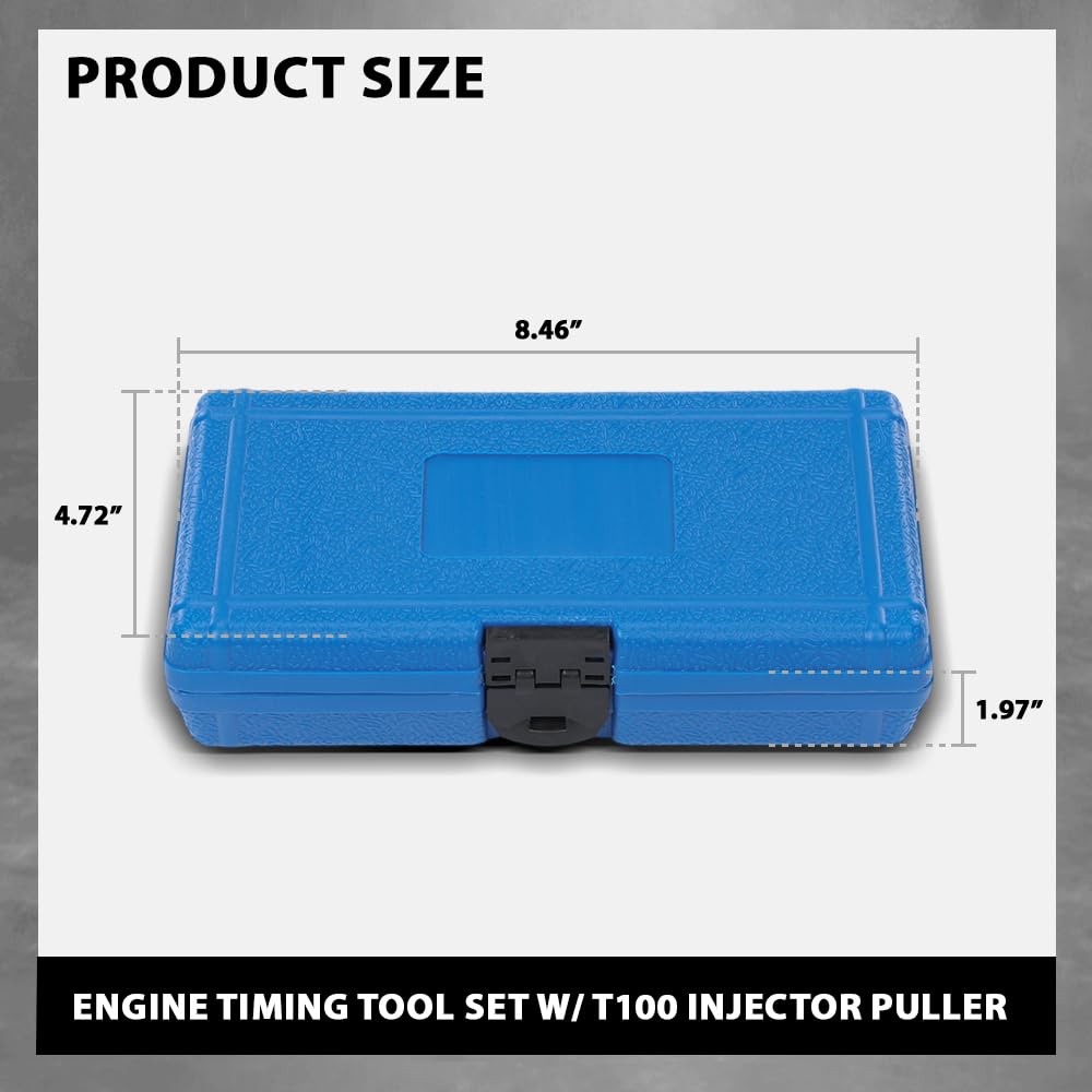 G-PLUS Engine Timing Tool Set Compatible with Benz M157/ M276/ M278 w/ T100 Injector Puller No Modification Needed 45 Steel Silver