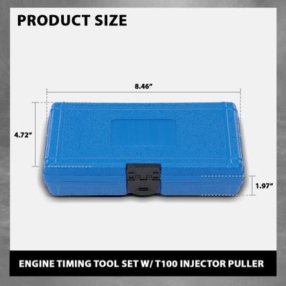 G-PLUS Engine Timing Tool Set Compatible with Benz M157/ M276/ M278 w/ T100 Injector Puller No Modification Needed 45 Steel Silver
