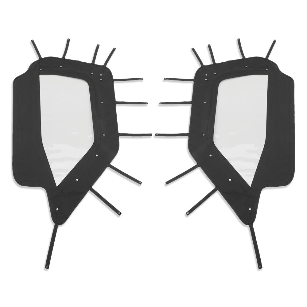 G-PLUS Soft Upper Doors Compatible with Polaris RZR XP 1000 and RZR XP Turbo 2014-2022 Fit Polaris RZR S 1000 2016-2020 Black 2 Pcs