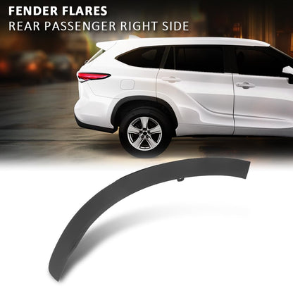 G-PLUS Rear Fender Trim Wheel Arch Molding Passenger Right Compatible with Toyota Highlander 2020-2023 750870E030, TO1791116