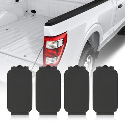 G-PLUS Truck Bed Rail Cap Plastic Bedrail Insert Plug Box 4pcs Compatible with Ford F150 2015-2023/ Fits Ford F250 F350 Super Duty 2017-2023 (for Either Side Molding On 5.5' / 6.5' Foot Beds)