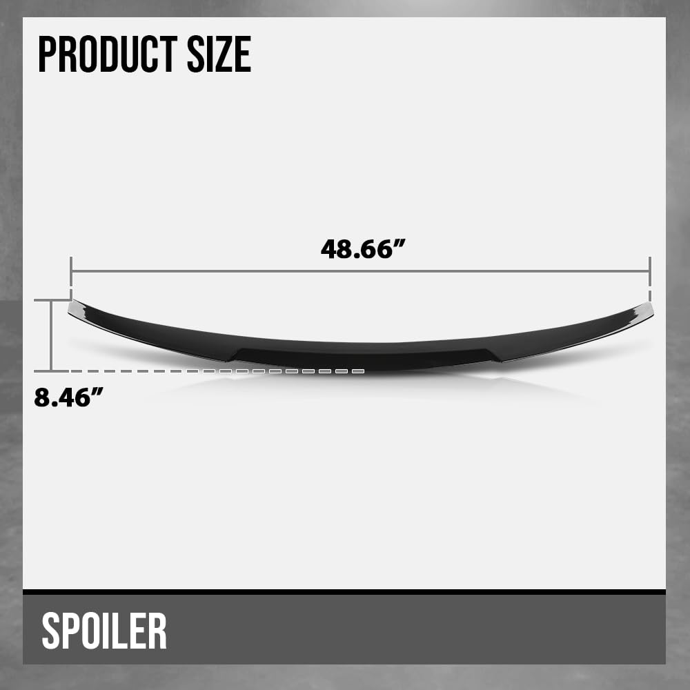 G-PLUS Rear Trunk Spoiler Wing Compatible with BMW G26 4 Series Gran Coupe Models 2021 2022 2023 2024 2025, Fit BMW I4 All Models 2022 2023 2024 2025 Rear Spoiler Gloss Black