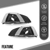 G-PLUS Front Bumper Fog Light Cover Left+Right Side Compatible with Audi A5 S5 2020 2021 2022 2023 8W6807681T3Q7 Chrome Black