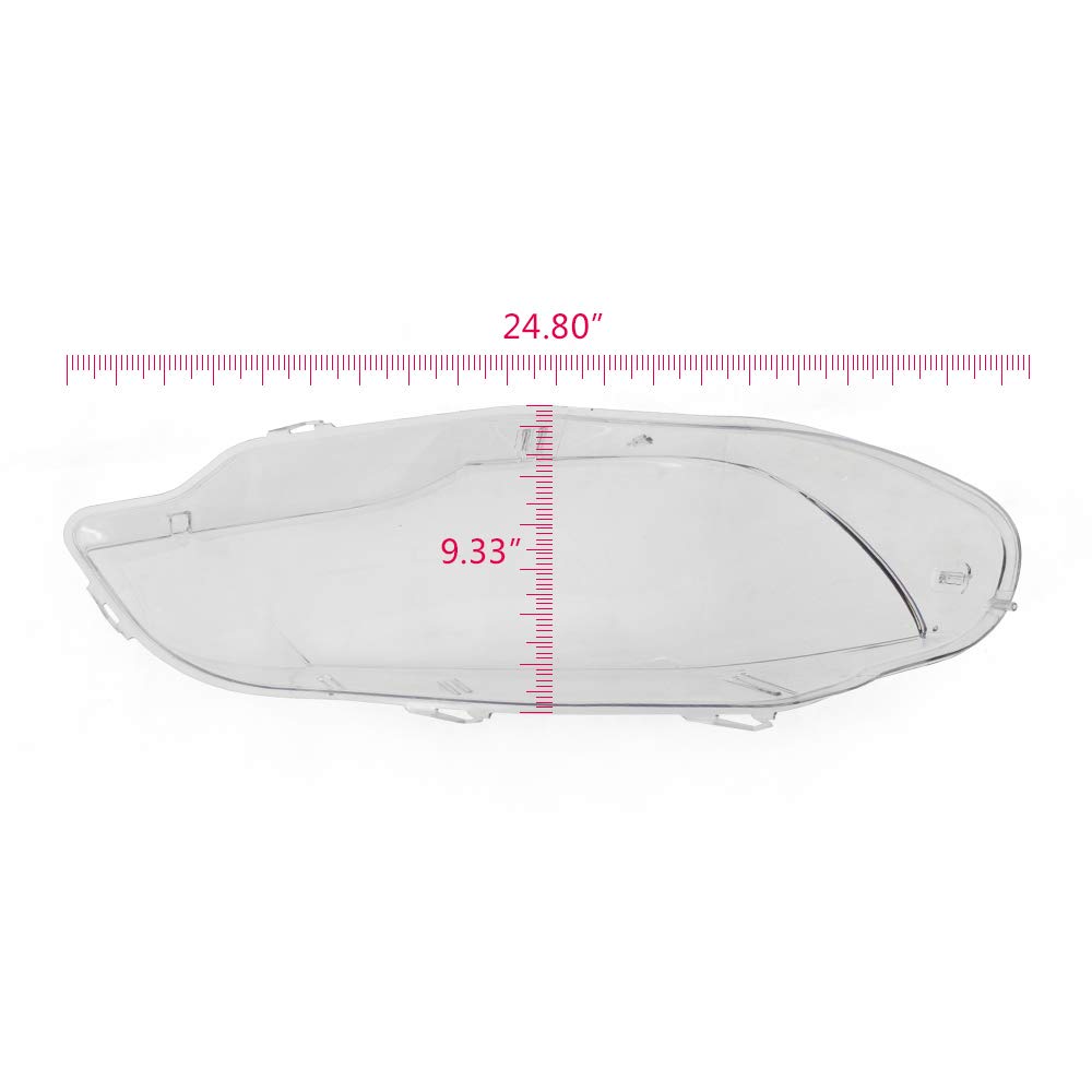 G-PLUS Front Headlight Lenses Cover Compatible with 2008-2014 X6 E71,Left & Right Side Replacement A Pair Clear Lens