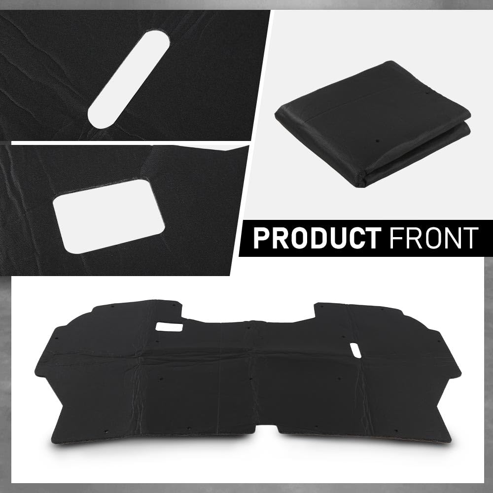 G-PLUS Hood Insulation Pad Truck Under w/Clips Compatible with Ford F150 1992-1996/Fit Ford F250 F350 1992-1997