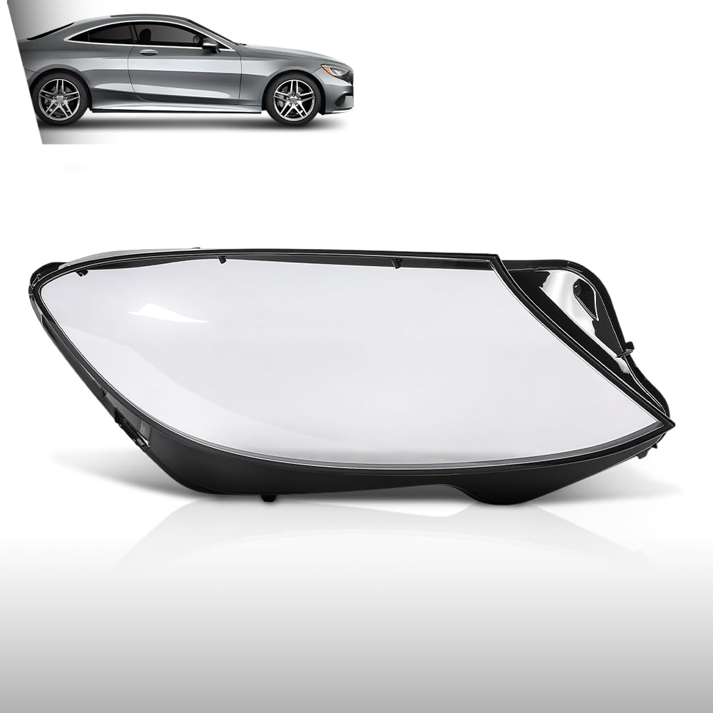 G-PLUS Headlight Lens Cover Compatible with Benz W222 S-Class 2014-2017 Right Side Front Headlamp Lens Cover Clear