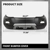 G-PLUS Front Bumper Cover Compatible with Rover Range Rover Evoque 2012-2015, w/o Camera Hole, w/Head Light Washer Holes, 101-59170C, RO1000141, LR072259, LR036137, LR064613, Black
