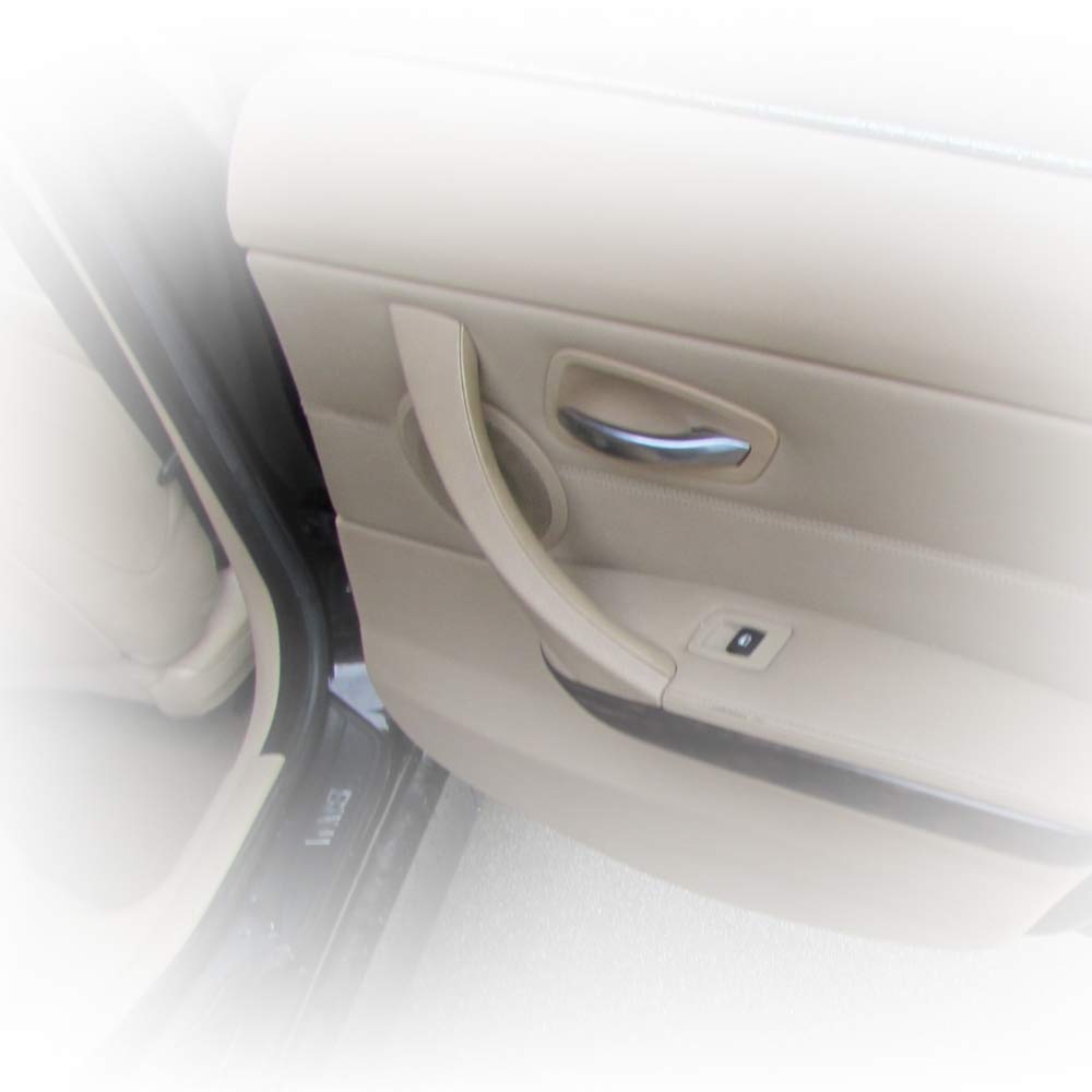 G-PLUS Compatible for BMW E90 3-Series 318 320 325 330 335 Sedan Beige Front Rear Right Side Inner Door Panel Handle + Door Pull Outer Trim Cover