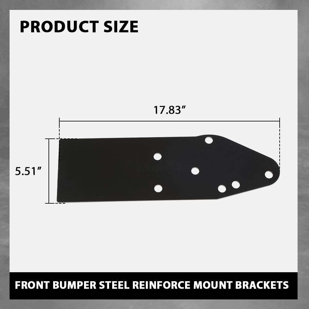 G-PLUS Front Bumper Steel Reinforce Mount Brackets Compatible with Jeep Cherokee XJ MJ 1984-2001