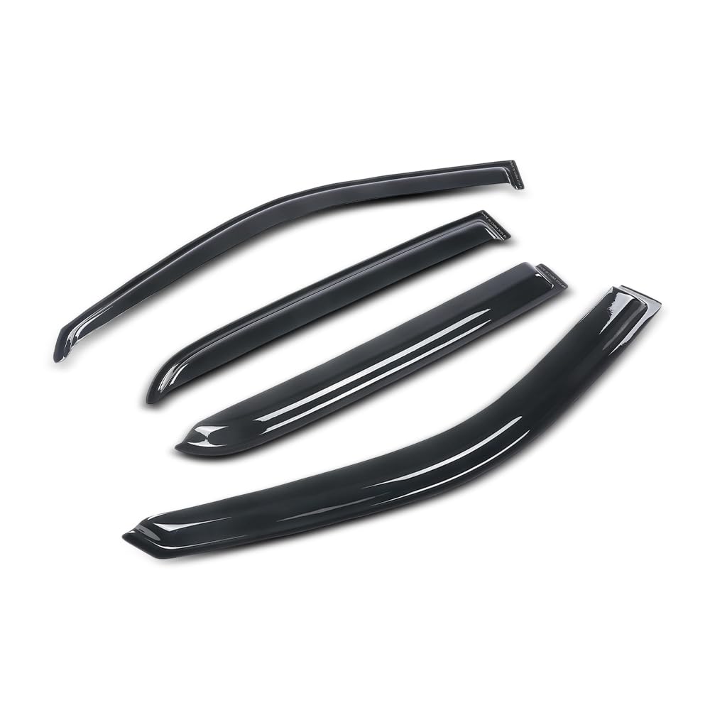 G-PLUS Out-Channel Rain Guards Shields Vent Deflector Shade Wind Compatible with Dodge Ram 2500 3500 Crew/Mega Cab Only 2010-2025 4PCS Smoky