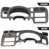 G-PLUS Dash Trim Bezel Cover Compatible with Chevy Blazer S10 GMC Jimmy S15 Sonoma 1998-2004 (Not Fit Double Din) Light Gray