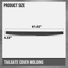 G-PLUS Tailgate Molding Cap for Chevy Silverado GMC Sierra 2014-2018 Black Side View