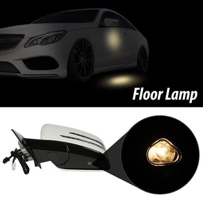 G-PLUS Mirror w/o Blind Spot Left Driver Side Compatible with Benz E350 E400 E550 2010-2017/Fit Only 2 Doors Coupe/Not Fit 4 Doors Sedan 2078100776 White