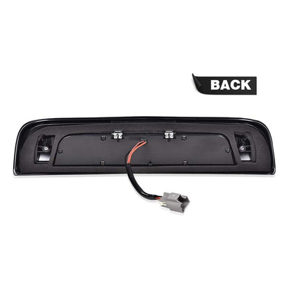 G-PLUS Rear LED Third Brake Light Compatible With Chevy Silverado/GMC Sierra1500/2500HD/3500 2014 2015 2016 2017 2018,3RD Cargo Led Tail Lamps Red Smoky lens Chrome Housing