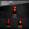 G-PLUS LED Tube Tail Lights Fit Chevy Silverado 1500 2500 & HD 99-02/Fit GMC Sierra 1500 2500&HD 99-06,Driver & Passenger,Brake Lamps Red/Chrome w/White light Bar Luces Traseras Faros TraserosAssembly