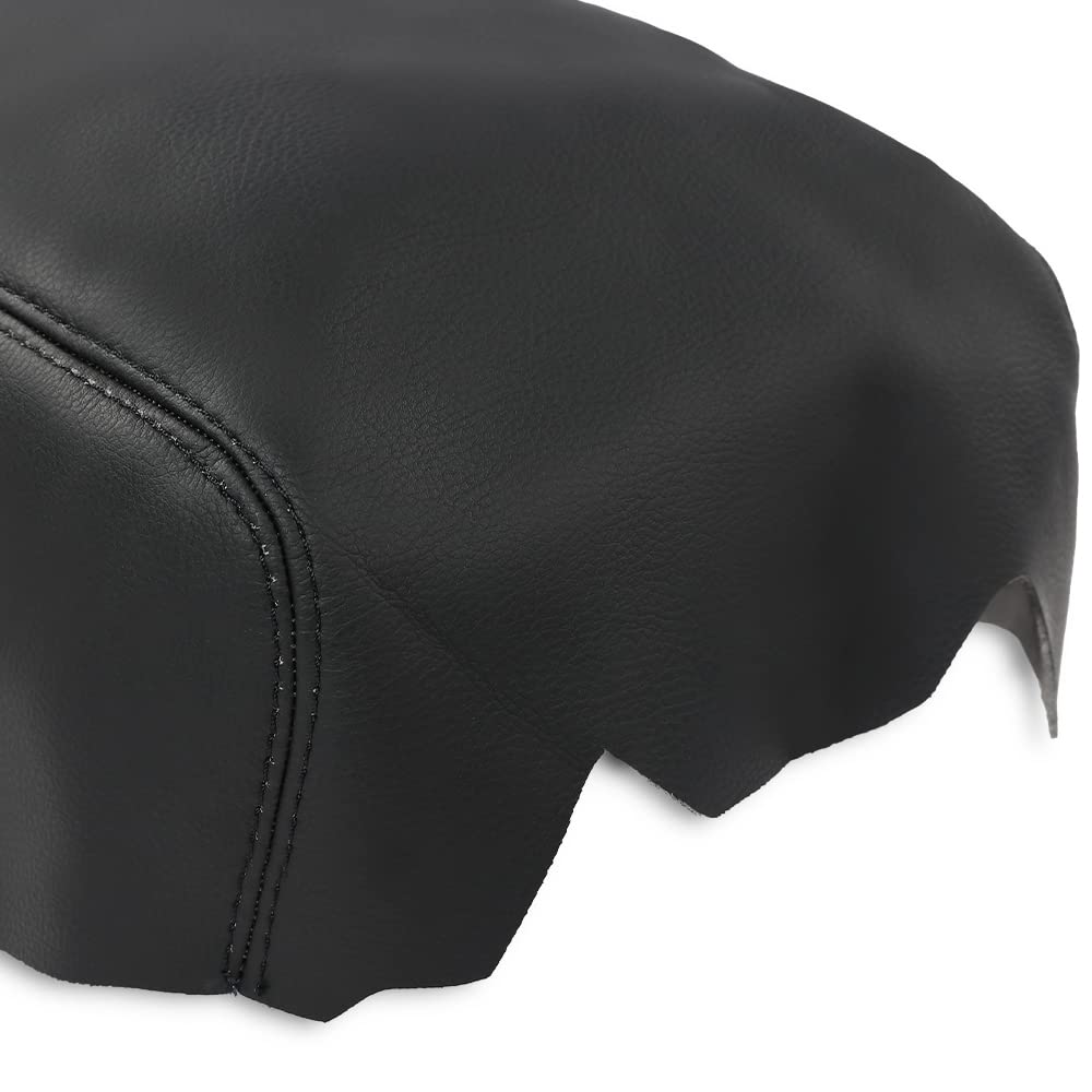 G-PLUS Real Leather Center Console Lid Armrest Cover Compatible with 2001-2006 Lx LS430 Black
