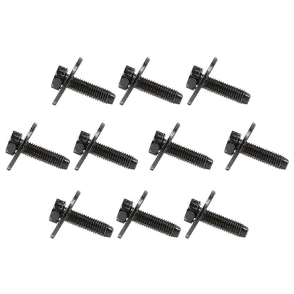 G-PLUS Body Bolts & U-nut Clips- M6-1.0 x 25mm- 10mm Hex- 20 pcs (10ea) Compatible with Ford Truck