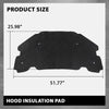 G-PLUS Black Hood Insulation Pad 1/2" with Clips Compatible with Pontiac G6 2005 2006 2007 2008 2009 2010
