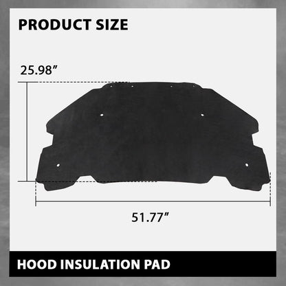 G-PLUS Black Hood Insulation Pad 1/2" with Clips Compatible with Pontiac G6 2005 2006 2007 2008 2009 2010