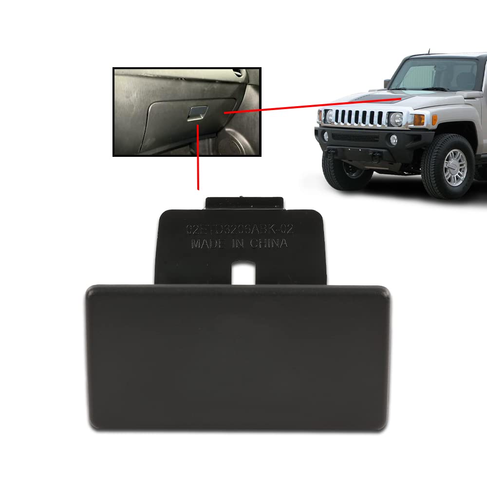 G-PLUS Glover Box Door Latch Lock Black Open Handle Compatible with 2006-2012 Chevy GMC vehicles 10391626