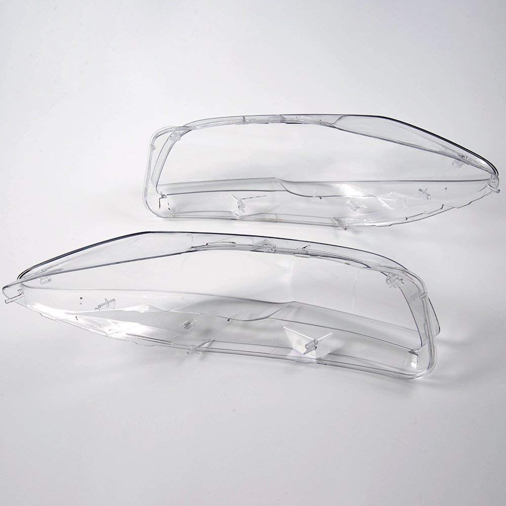 G-PLUS Left & Right Side Headlight Clear Lens Cover Replacement Lampshade Shell Compatible for BMW F10 F18 5-Series 520i 523i 525i 530i 535i 2010 2011 2012 2013 2014