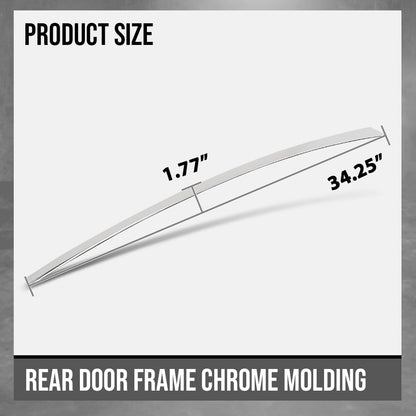 G-PLUS Rear Door Frame Molding Trim Pair Compatible with Kia Optima 2011-2015 838502T000, 838602T000 Silver